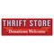 Signmission Thrift Store Donations Welcome Banner Concession Stand Food Truck Single Sided B-72-30168 - alternate 1
